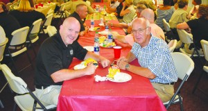 Lt. Jeff Duran and Retired West Point Police Chief Johnny McCurry enjoyed the luncheon.